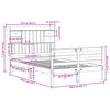 vidaXL Seng med bokhylle uten madrass voksbrun 135x190 cm heltre furu