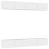 vidaXL TV-benker 4 stk hvit 100x30x30 cm konstruert tre