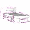 vidaXL Sengestamme med hodegjerde Hvit 90 x 200 cm Massiv furu