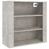 vidaXL Veggskap betonggr&aring; 80x33x80 cm konstruert tre
