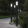 vidaXL Pullertlamper med stikkontakt 3 stk 110 cm rustfritt st&aring;l IP44