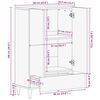 vidaXL Highboard 60x33,5x100 cm heltre mango