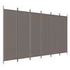 vidaXL Romdeler med 6 paneler antrasitt 300x200 cm stoff