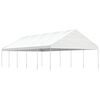 vidaXL Paviljong med tak hvit 11,15x5,88x3,75 m polyetylen