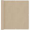 vidaXL Balkong Skjerm Beige 120 x 200 cm PU-belagt oxford alu