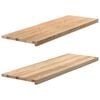 vidaXL Vinduskarmer 2 stk ubehandlet 120x40x2 cm heltre eik