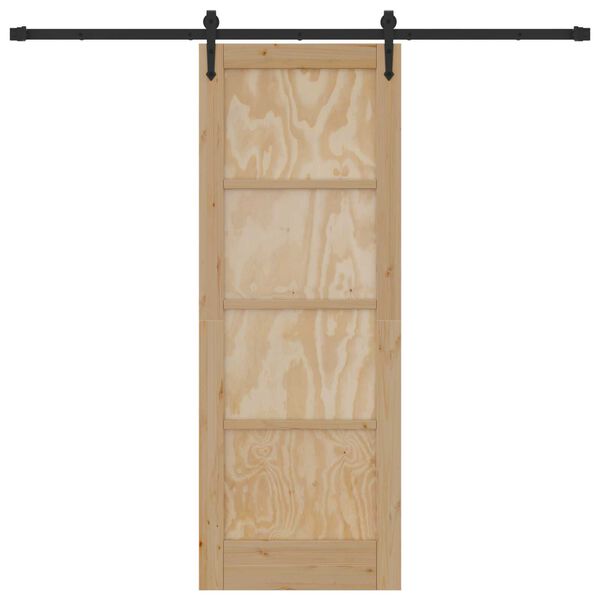 vidaXL Skyvedør ORKDAL Brun 73,5 x 198,5 cm Massiv furu