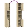 vidaXL Baderomsskap sonoma eik 30x30x183,5 cm sponplate