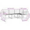 vidaXL Utend&oslash;rs sofa-sett 4 pcs Naturlig Solid akasietre