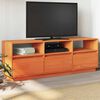 vidaXL TV-benk voksbrun 140x37x50 cm heltre furu
