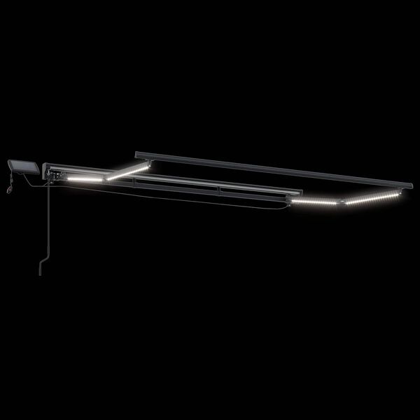 vidaXL Manuell markiseramme med LEDs Antrasitt 3,5 x 2 m Aluminium