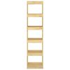 vidaXL Bokhylle/romdeler 40x30x167,5 cm heltre furu