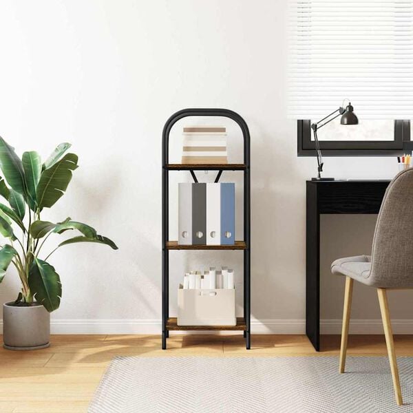 vidaXL Bokhylle R&oslash;kt eik 40 x 30 x 109 cm Konstruert tre