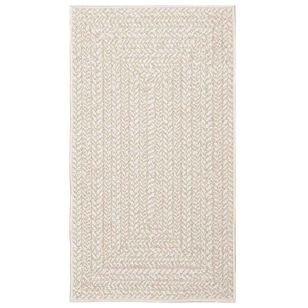vidaXL Teppe ZIZUR kremhvit 60x110 cm jute-utseende innend&oslash;rs&utend&oslash;rs