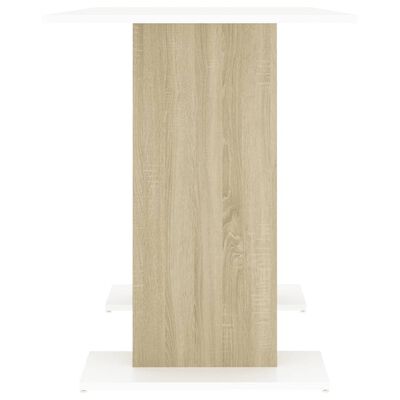vidaXL Spisebord hvit og sonoma eik 110x60x75 cm sponplate