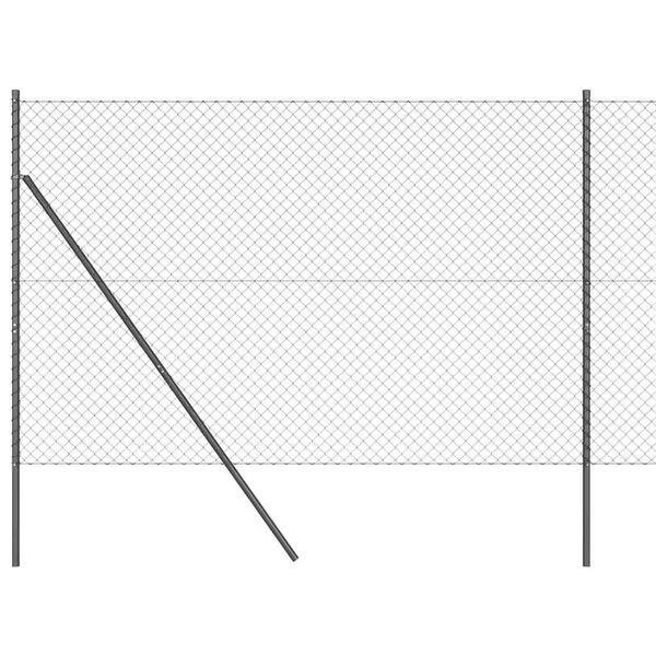vidaXL Gjerdepåle Grå 10 x 1,6 m (40 x 40 mm mesh) Stål og PVC