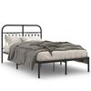 vidaXL Sengeramme i metall med hodegavl svart 120x190 cm