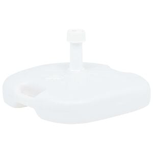 vidaXL Parasollfot sand/vann 16 L hvit plast