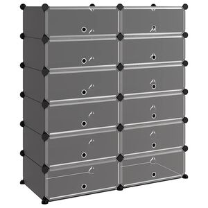 vidaXL Skostativ svart 94,5x36,5x106 cm PP