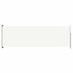 vidaXL Uttrekkbar sidemarkise 200x600 cm kremhvit