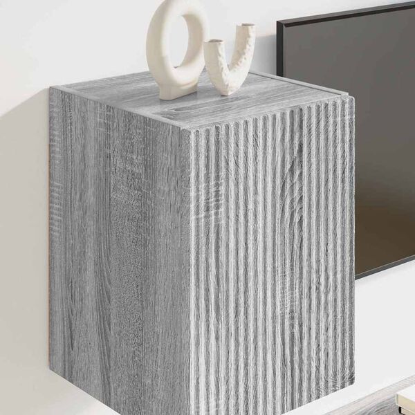 vidaXL TV Veggskap Gr&aring; Sonoma 30 x 31 x 40 cm Konstruert tre