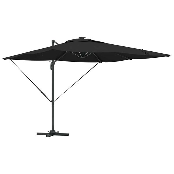 vidaXL Parasoll Svart 286 x 285 x 270 cm Aluminium