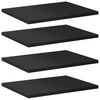 vidaXL Hylleplater 4 stk h&oslash;yglans svart 40x30x1,5 cm sponplate