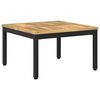 vidaXL Kaffebord Hvitvasket og svart 60 x 60,5 x 36 cm Solid akasietre