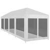 vidaXL Festtelt med 10 sidevegger av netting 12x3 m