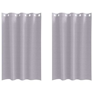 vidaXL M&oslash;rkleggende Gardiner med Ringer 2 pcs Metall Gr&aring; 175 x 140 cm