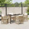 vidaXL Hage Spisegruppe 5 pcs Beige Poly rattan