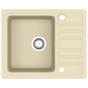 vidaXL Kj&oslash;kkenvask enkel kum granitt beige