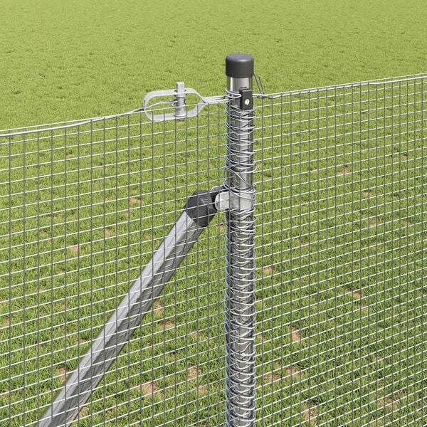 vidaXL Gjerdep&aring;le s&oslash;lv 25 x 1,2 m (12 x 12 mm netting) St&aring;l