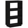 vidaXL Bokhylle/romdeler svart 60x35x103 cm heltre furu