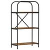 vidaXL Bokhylle 3 niv&aring;er 60 x 30 x 109 cm Konstruert tre R&oslash;kt eik