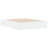 vidaXL Sengeramme h&oslash;yglans hvit 140x200 cm konstruert tre
