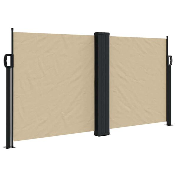 vidaXL Uttrekkbar sidemarkise 120x1000 cm beige