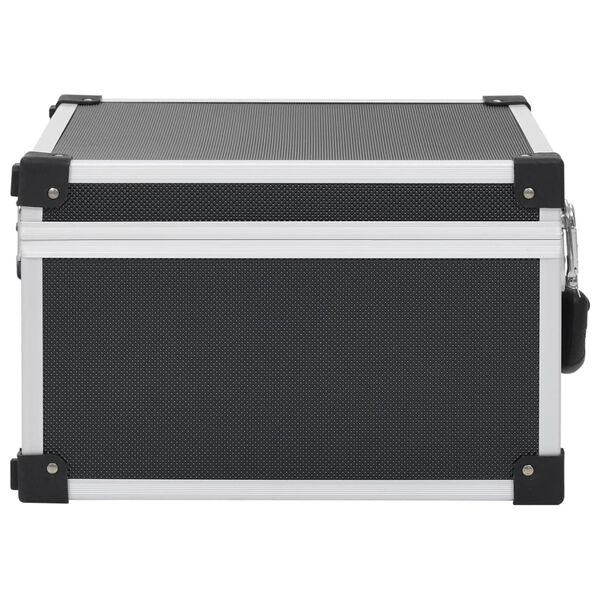 vidaXL CD-koffert for 40 CD-er aluminium ABS svart