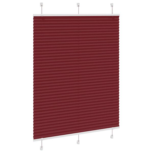 vidaXL Pliss&eacute;gardin Bordeaux R&oslash;d 110x150 cm Stoff Bredde 109,4 cm