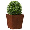 vidaXL Hageplanter 2 stk 40x40x40 cm oksidert st&aring;l