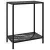 vidaXL Konsollbord svart 60x35x75 cm herdet glass