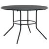 vidaXL Terrassebord rundt antrasitt &Oslash;110x72,5 cm pulverlakkert st&aring;l