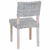 vidaXL Spisestuestol 2 pcs Hvitvask 46 x 55 x 84 cm Kubu Rattan