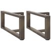 vidaXL Salongbordben T-formet 2 stk svart 60x25x(30-31) cm st&aring;l