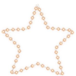 vidaXL Julestjernefigur med 48 lysdioder varmhvit 56 cm