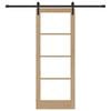 vidaXL Skyvedør ORKDAL Naturlig og svart 78 x 202 cm