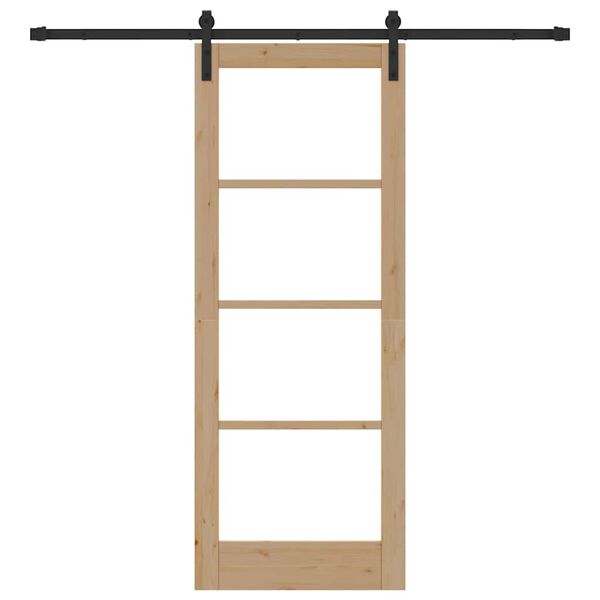 vidaXL Skyvedør ORKDAL Naturlig og svart 78 x 202 cm