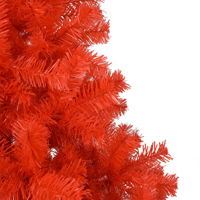 vidaXL Kunstig juletre med LED og stativ 240 cm PVC rød