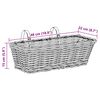vidaXL Hengende Plantekurv 2 pcs Gr&aring; 48 x 22 x 15 cm Lacak Rattan