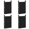 vidaXL Utekj&oslash;kkenskap 3 stk svart heltre furu